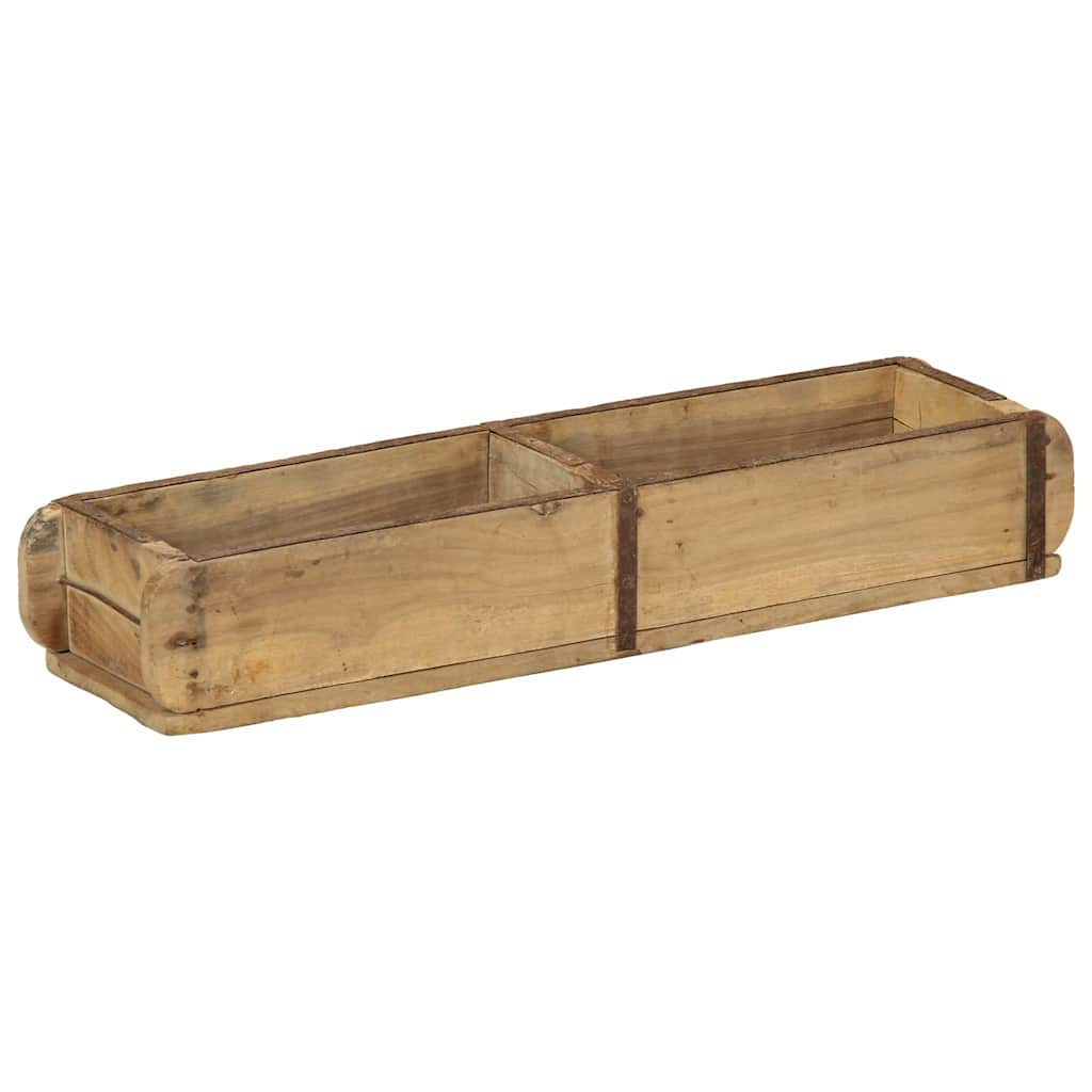 Vassoio Marrone 57 x 15 x 9 cm Legno Recuperato Massello
