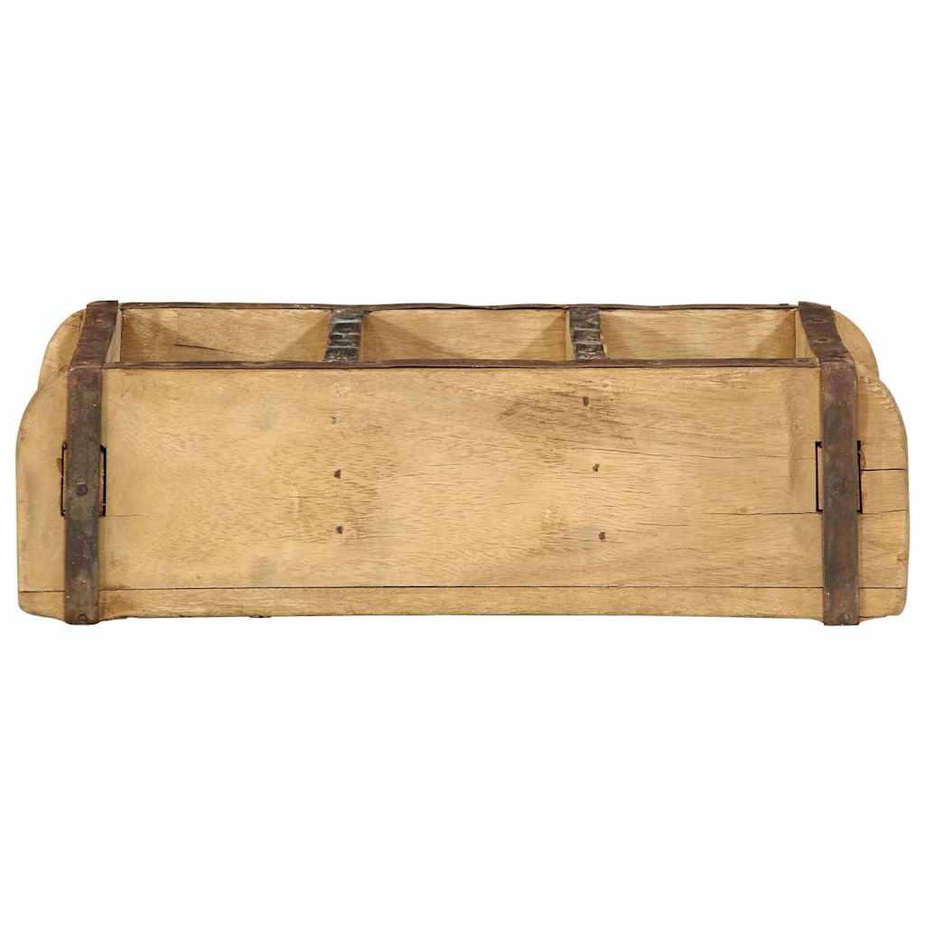 Vassoio 4 pz Marrone 30 x 14 x 9 cm Legno Recuperato Massello