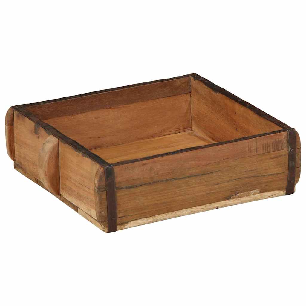 Vassoio 2 pz Marrone 29 x 31 x 10 cm Legno Recuperato Massello