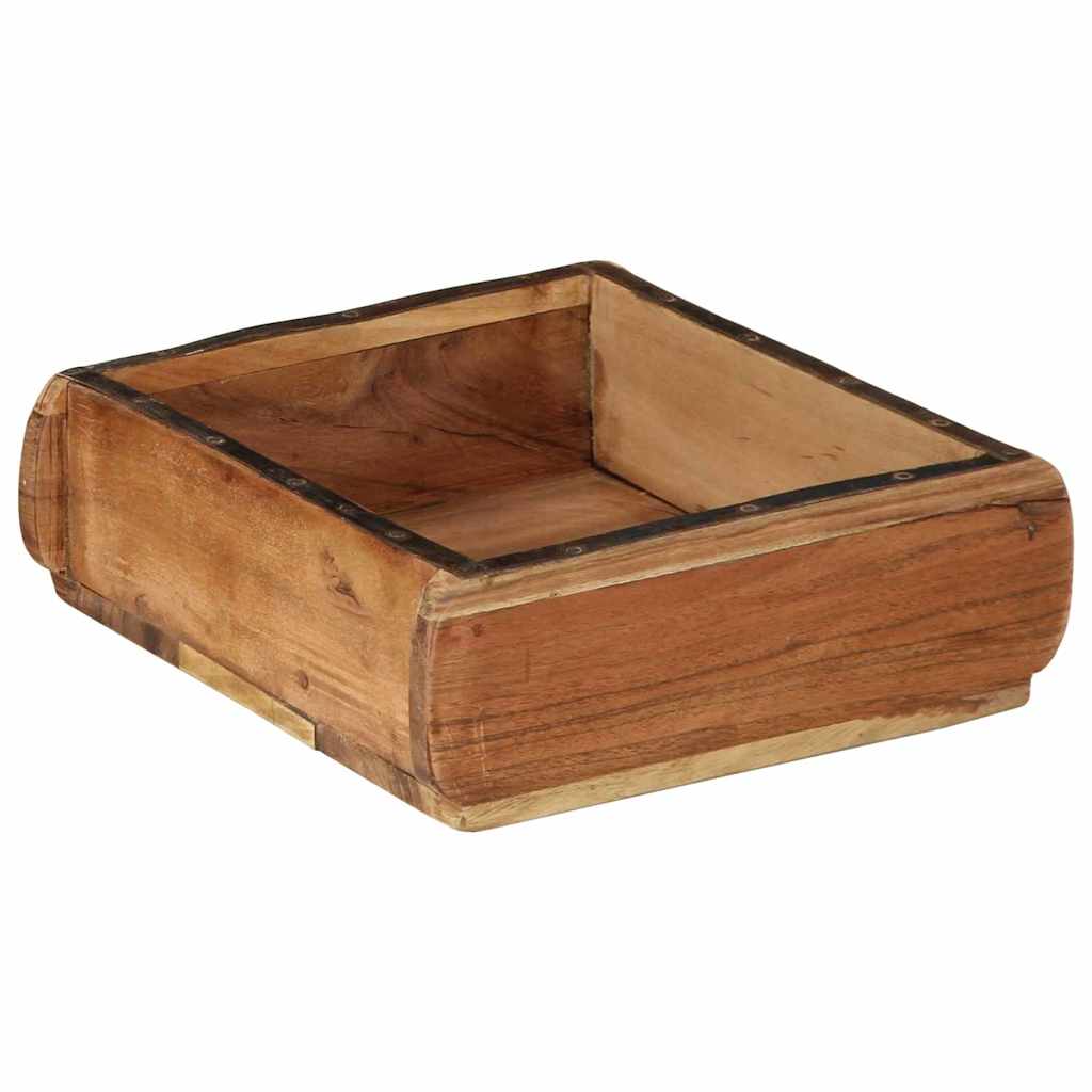 Vassoio 2 pz Marrone 29 x 31 x 10 cm Legno Recuperato Massello