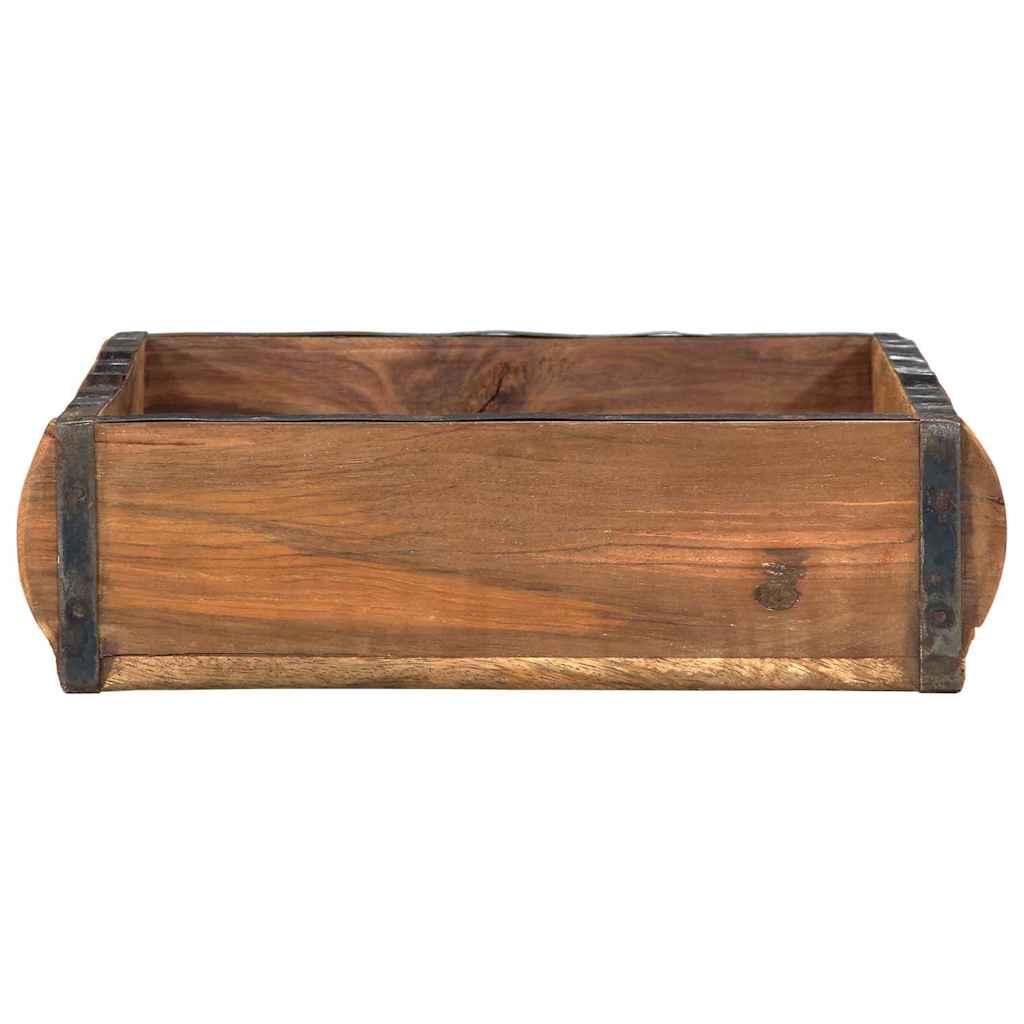 Vassoio Marrone 29 x 31 x 10 cm Legno Recuperato Massello