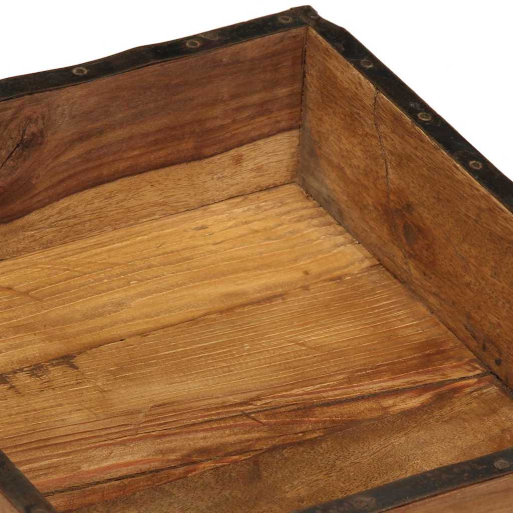 Vassoio 4 pz Marrone 29 x 31 x 10 cm Legno Recuperato Massello