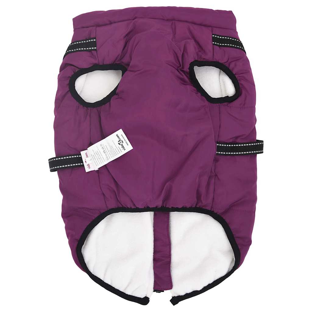 Cappotto Cani Imbracatura Impermeabile Riflettente Viola L48