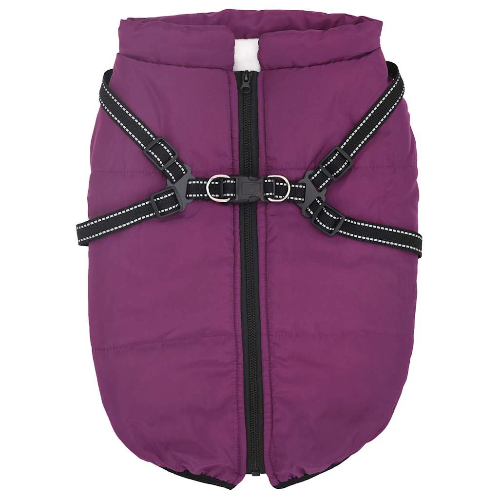 Cappotto Cani Imbracatura Impermeabile Riflettente Viola L52
