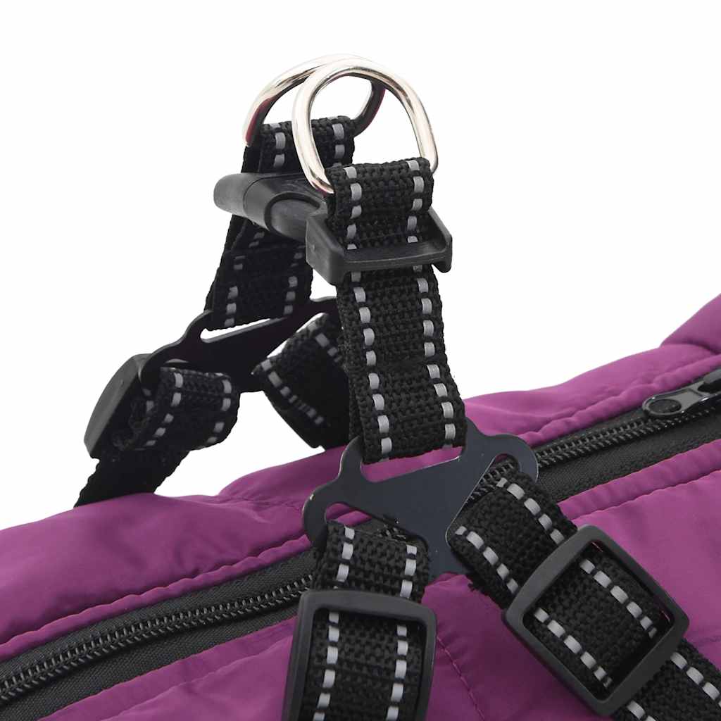 Cappotto Cani Imbracatura Impermeabile Riflettente Viola L52