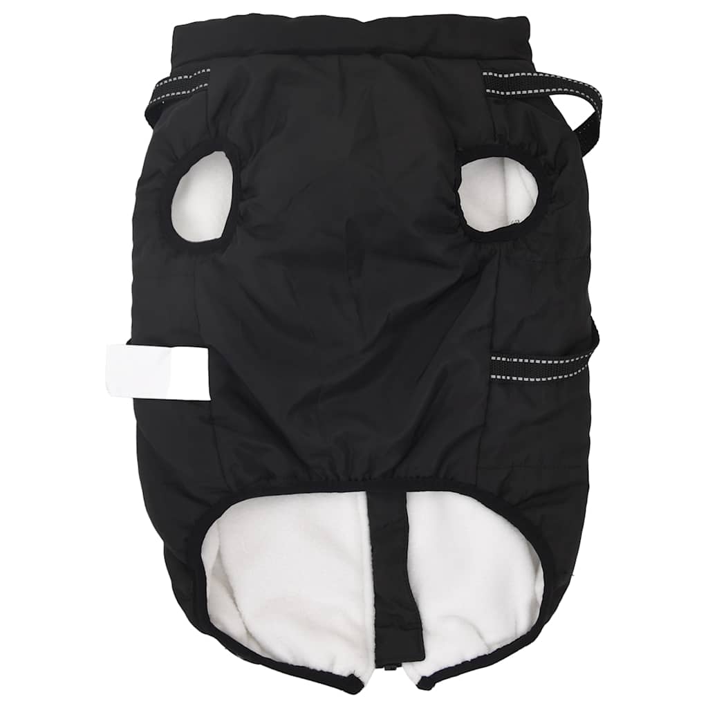 Cappotto Cani con Imbracatura Impermeabile Riflettente Nero L68