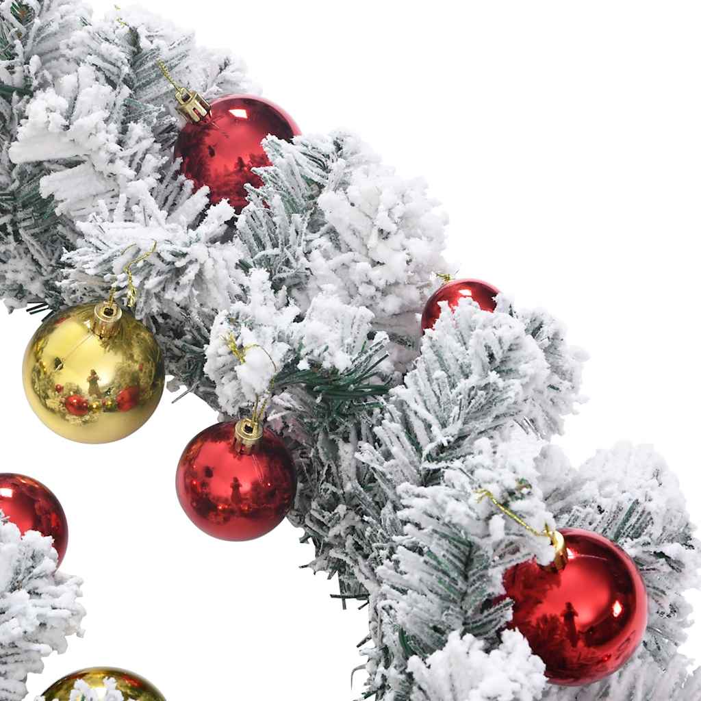 Ghirlanda di Natale con Palline e Luci LED Verde 20 m PVC