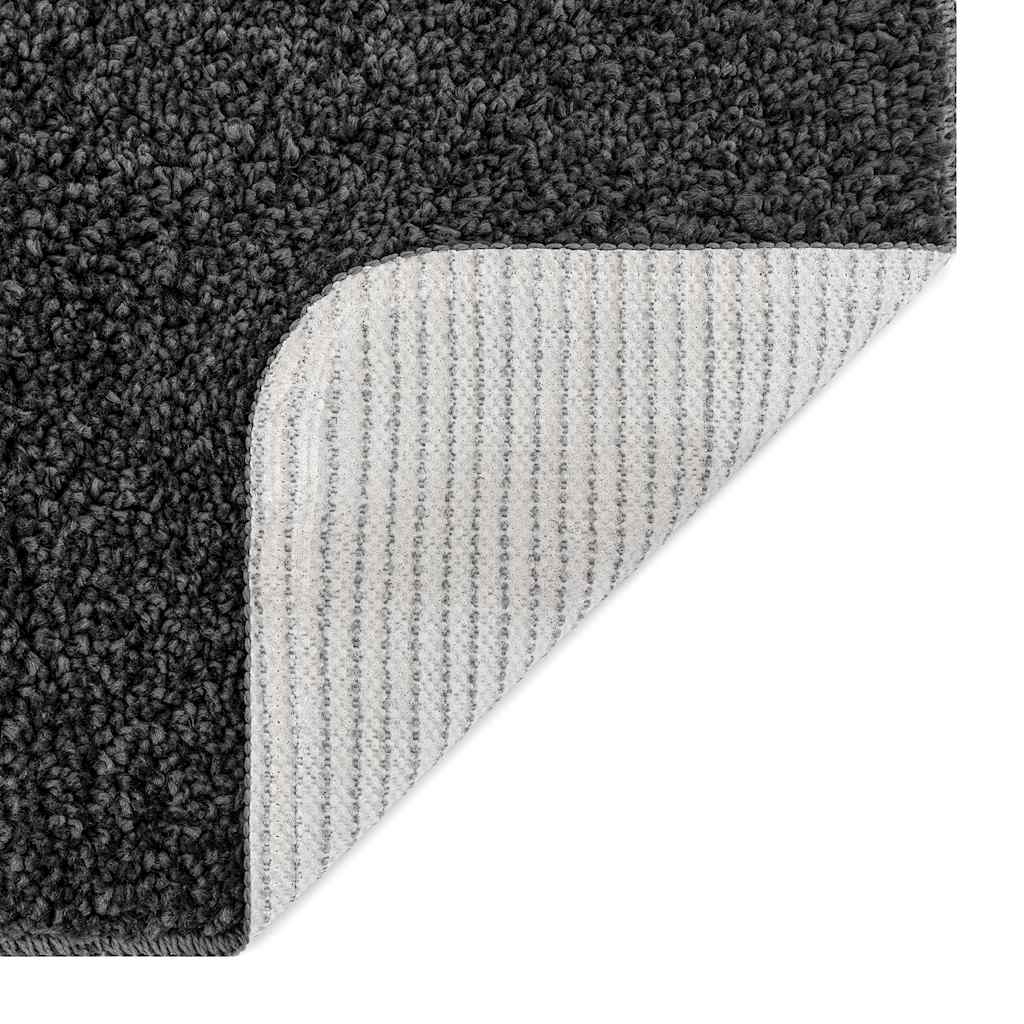 Tappeto Shaggy Antiscivolo Grigio Scuro 120 x 120 cm PP