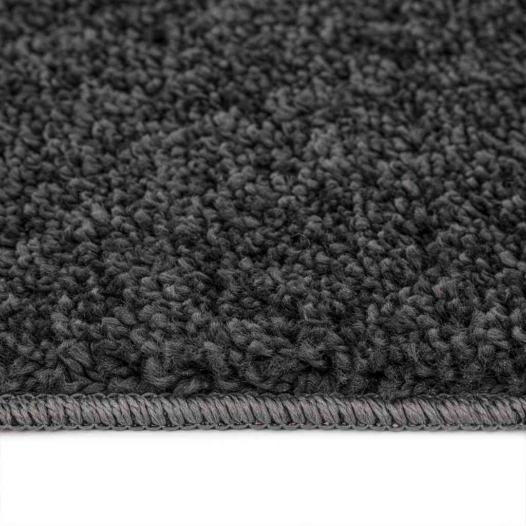 Tappeto Shaggy Antiscivolo Grigio Scuro 120 x 120 cm PP