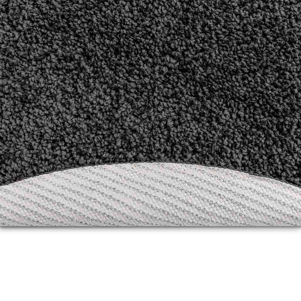 Tappeto Shaggy Antiscivolo Grigio Scuro 90 x 90 cm PP