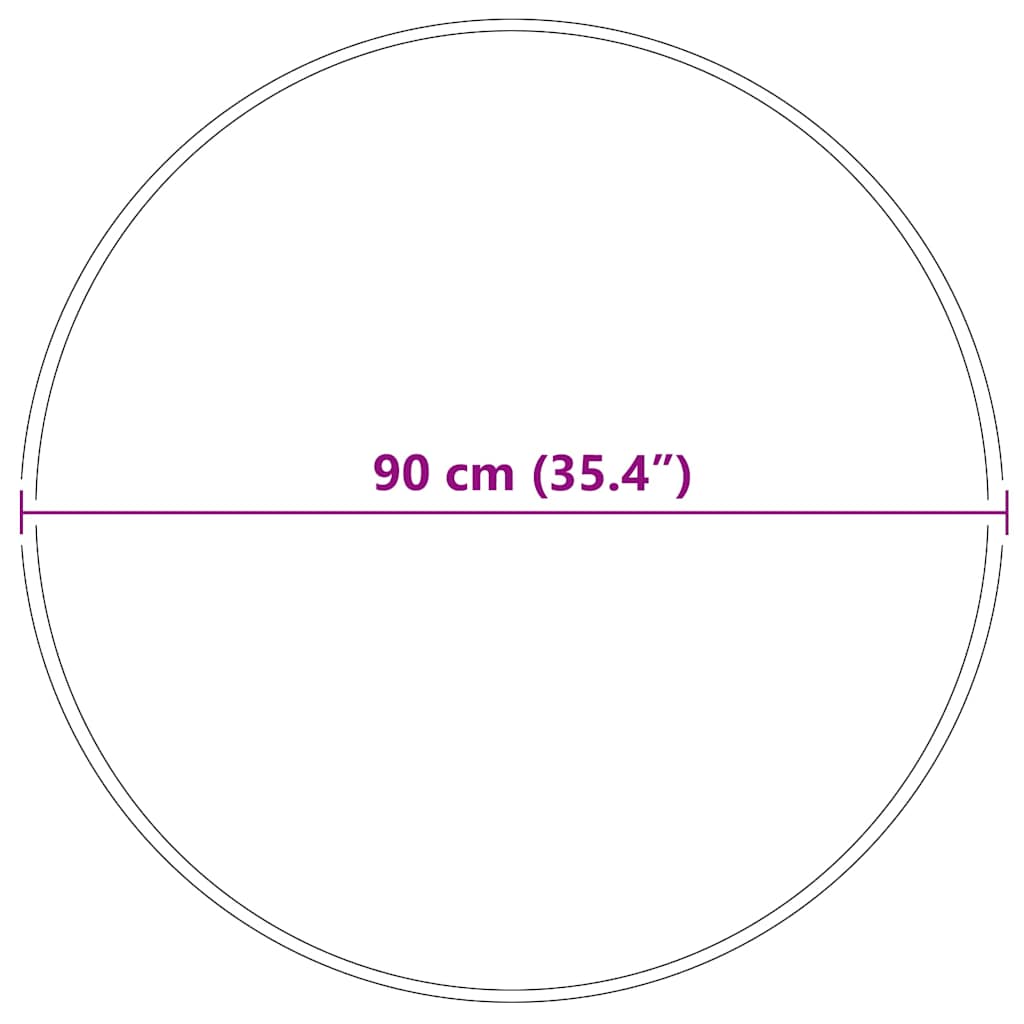 Tappeto Shaggy Antiscivolo Grigio Scuro 90 x 90 cm PP