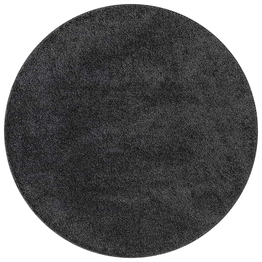 Tappeto Shaggy Antiscivolo Grigio Scuro 120 x 120 cm PP