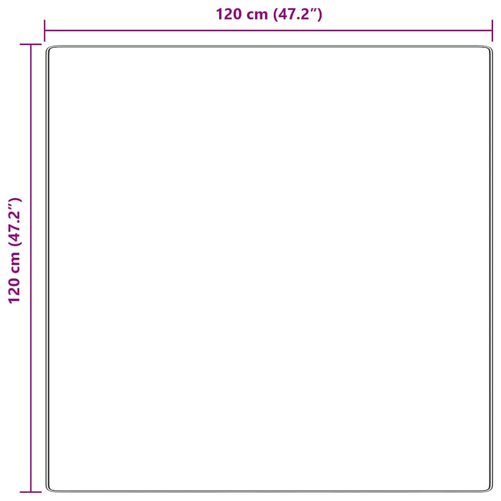Tappeto Shaggy Antiscivolo Crema 120 x 120 cm PP