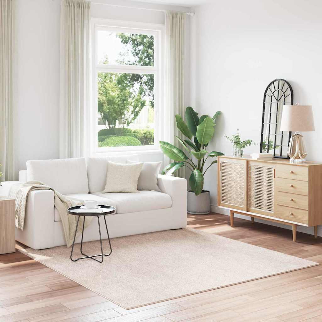 Tappeto Shaggy Antiscivolo Crema 200 x 200 cm PP