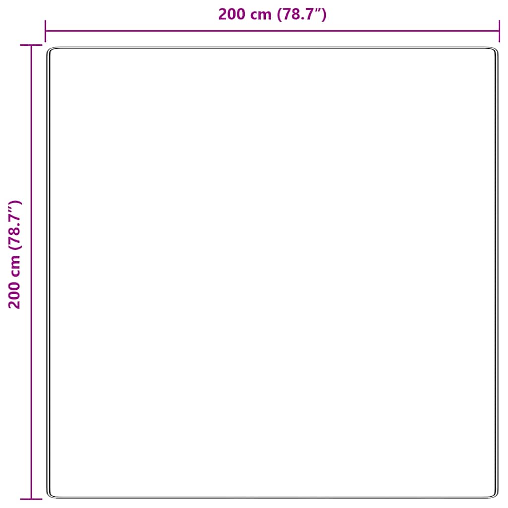 Tappeto Shaggy Antiscivolo Crema 200 x 200 cm PP