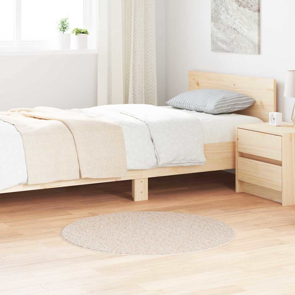 Tappeto Shaggy Antiscivolo Crema 90 x 90 cm PP
