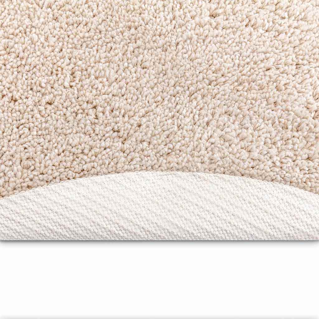 Tappeto Shaggy Antiscivolo Crema 90 x 90 cm PP