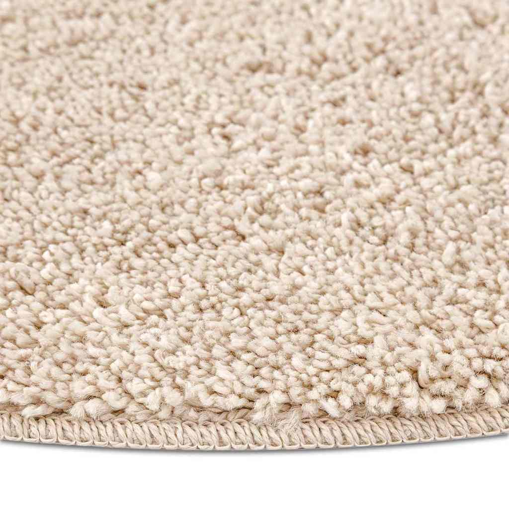 Tappeto Shaggy Antiscivolo Crema 120 x 120 cm PP