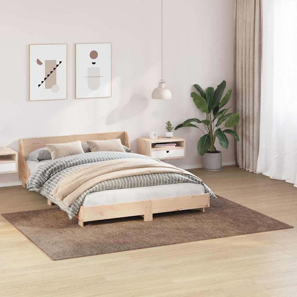Tappeto Shaggy Antiscivolo Marrone 160 x 230 cm PP