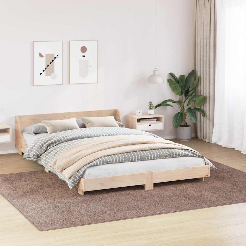 Tappeto Shaggy Antiscivolo Marrone 240 x 340 cm PP
