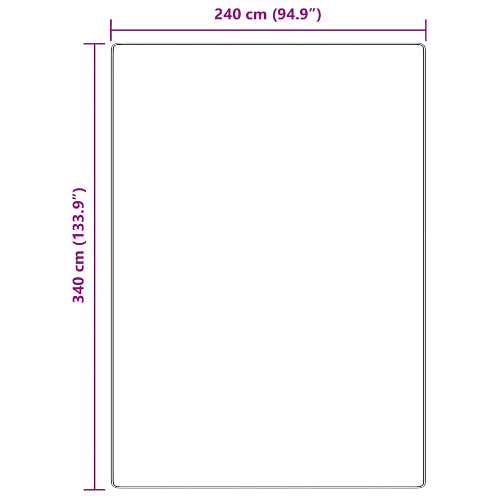 Tappeto Shaggy Antiscivolo Marrone 240 x 340 cm PP