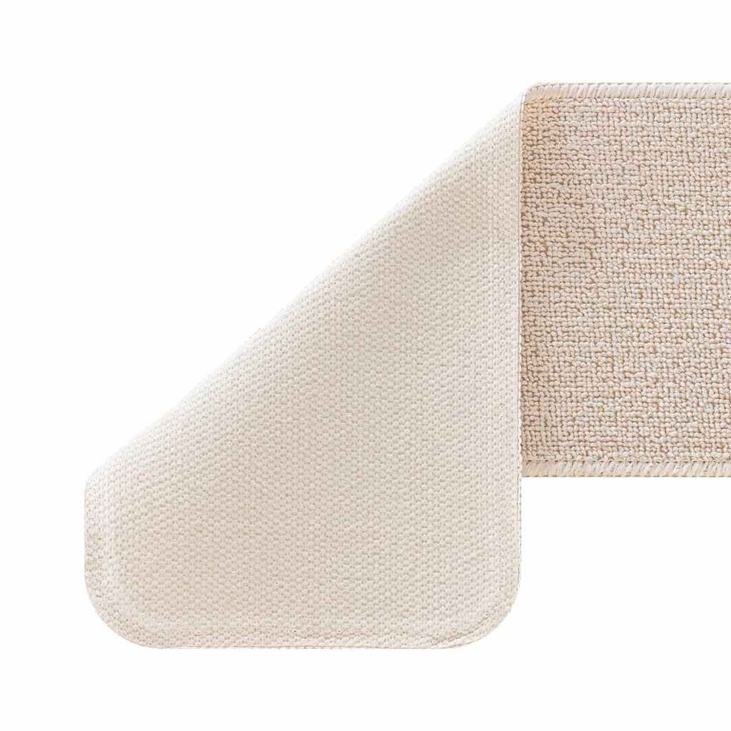 Tappetini Antiscivolo per Scale 15 pz 60 x 25 cm Crema PP