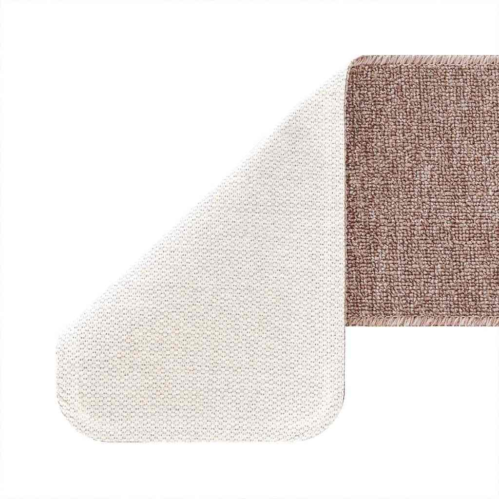 Tappetini Antiscivolo per Scale 15 pz 60 x 25 cm Marrone chiaro