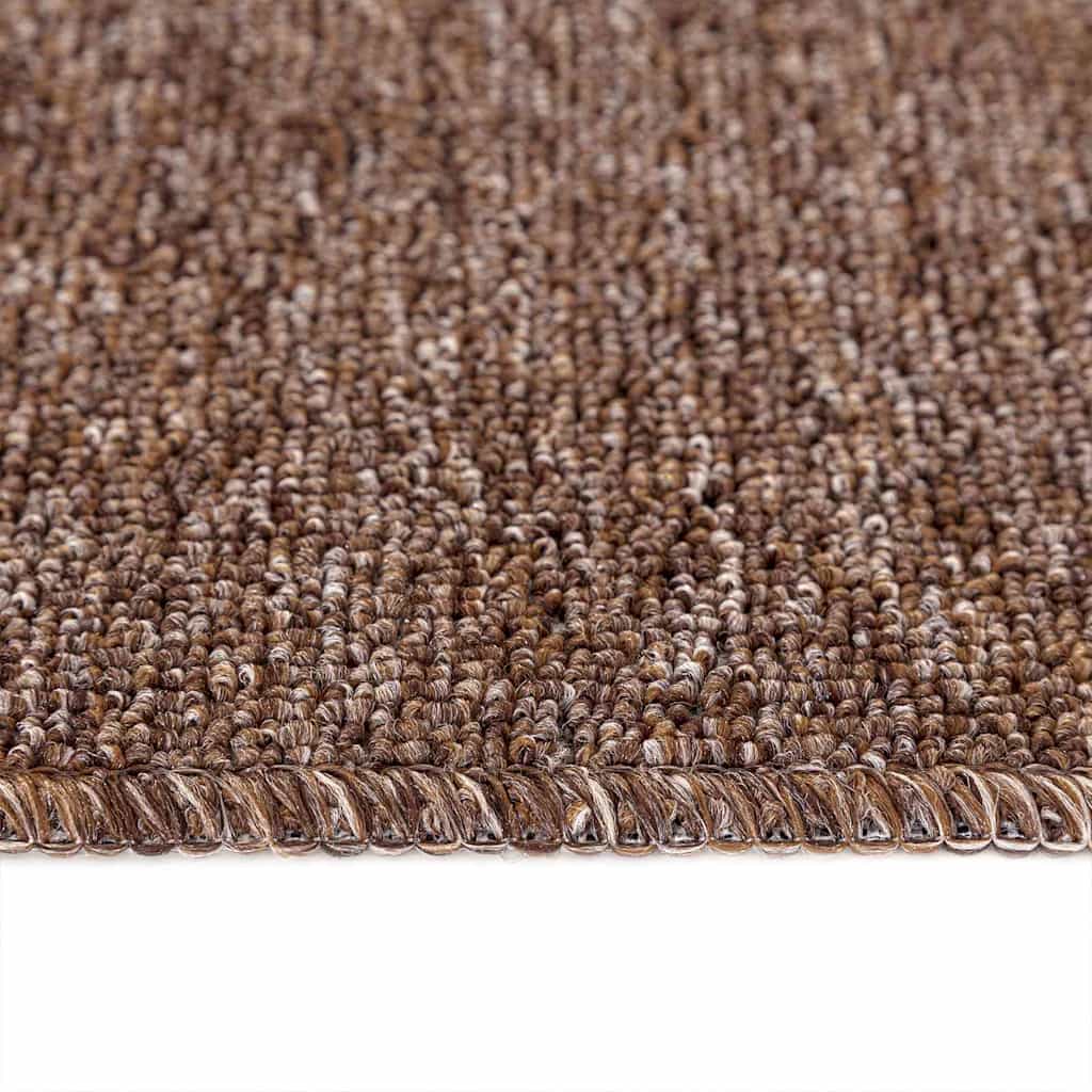 Tappetini Antiscivolo per Scale 15 pz 60 x 25 cm Marrone PP
