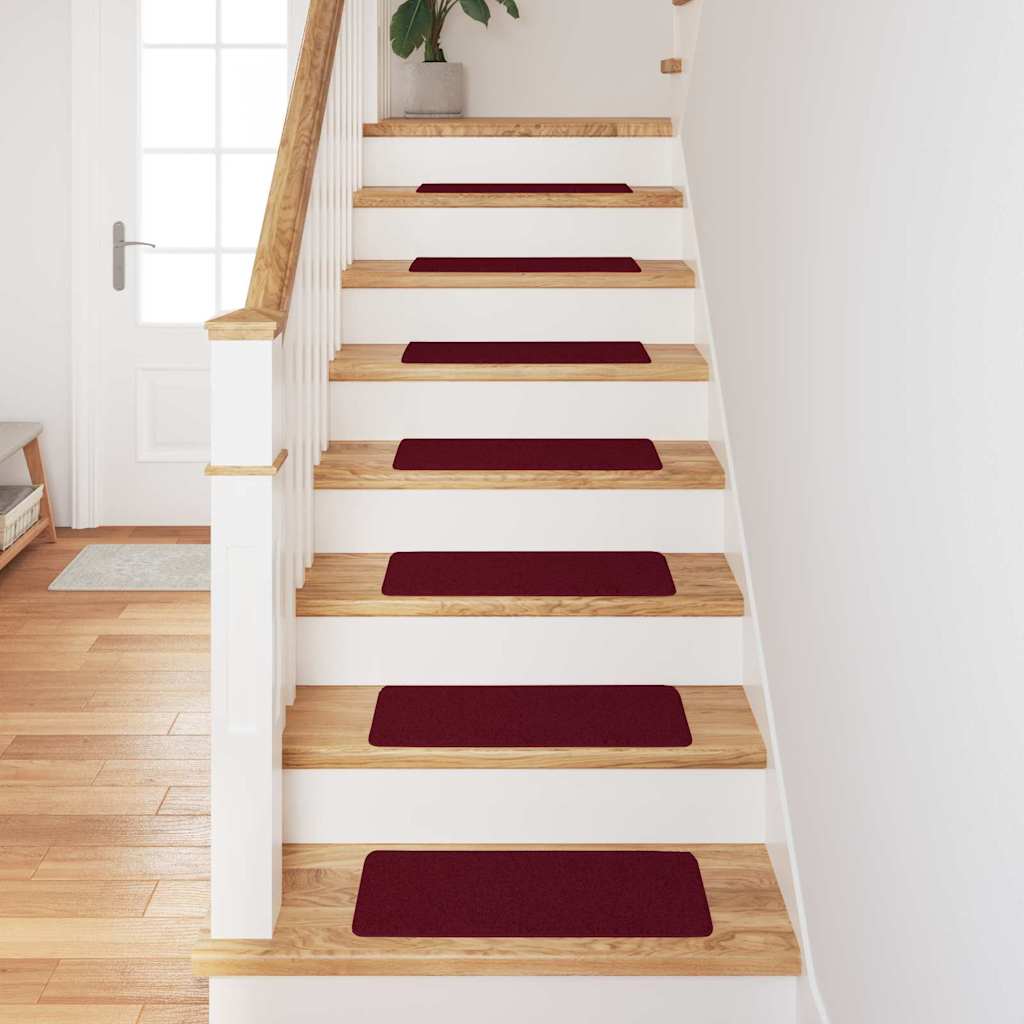 Tappetini Antiscivolo per Scale 15 pz 60 x 25 cm Bordò PP