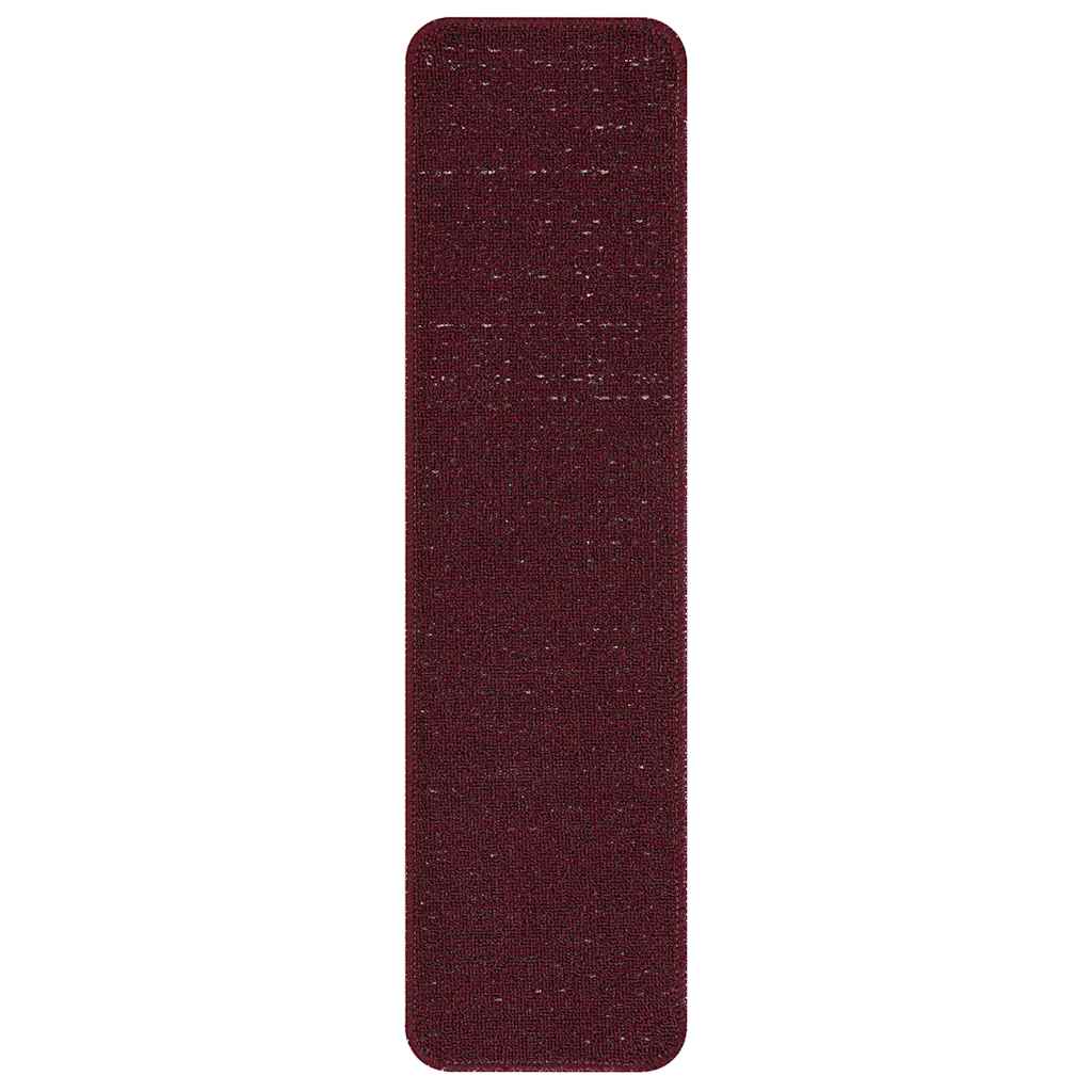 Tappetini Antiscivolo per Scale 15 pz 75 x 20 cm Bordò PP