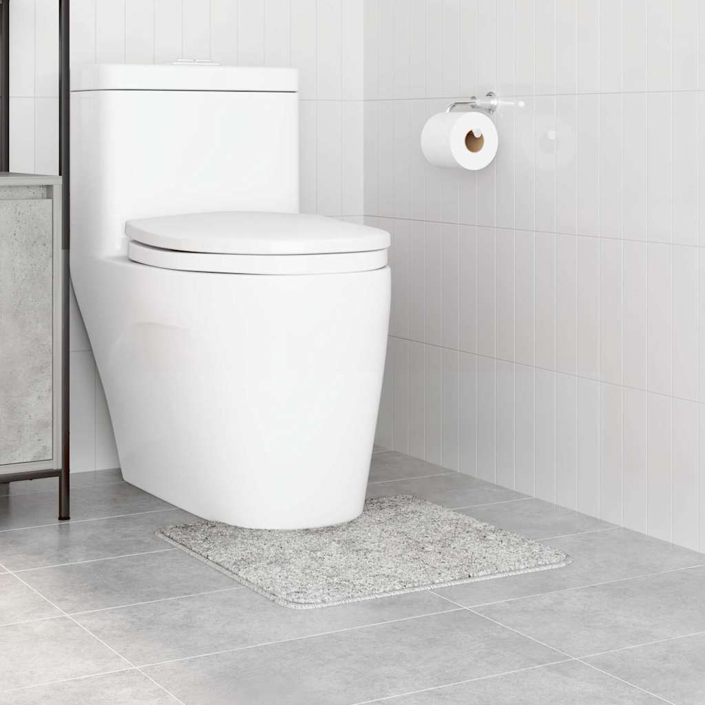 Tappeto Antiscivolo per Bagno con Taglio per Toilette Grigio PP