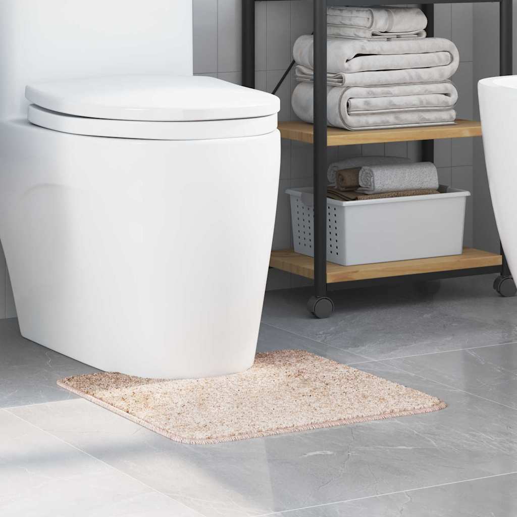 Tappeto Antiscivolo per Bagno con Taglio per Toilette Crema PP