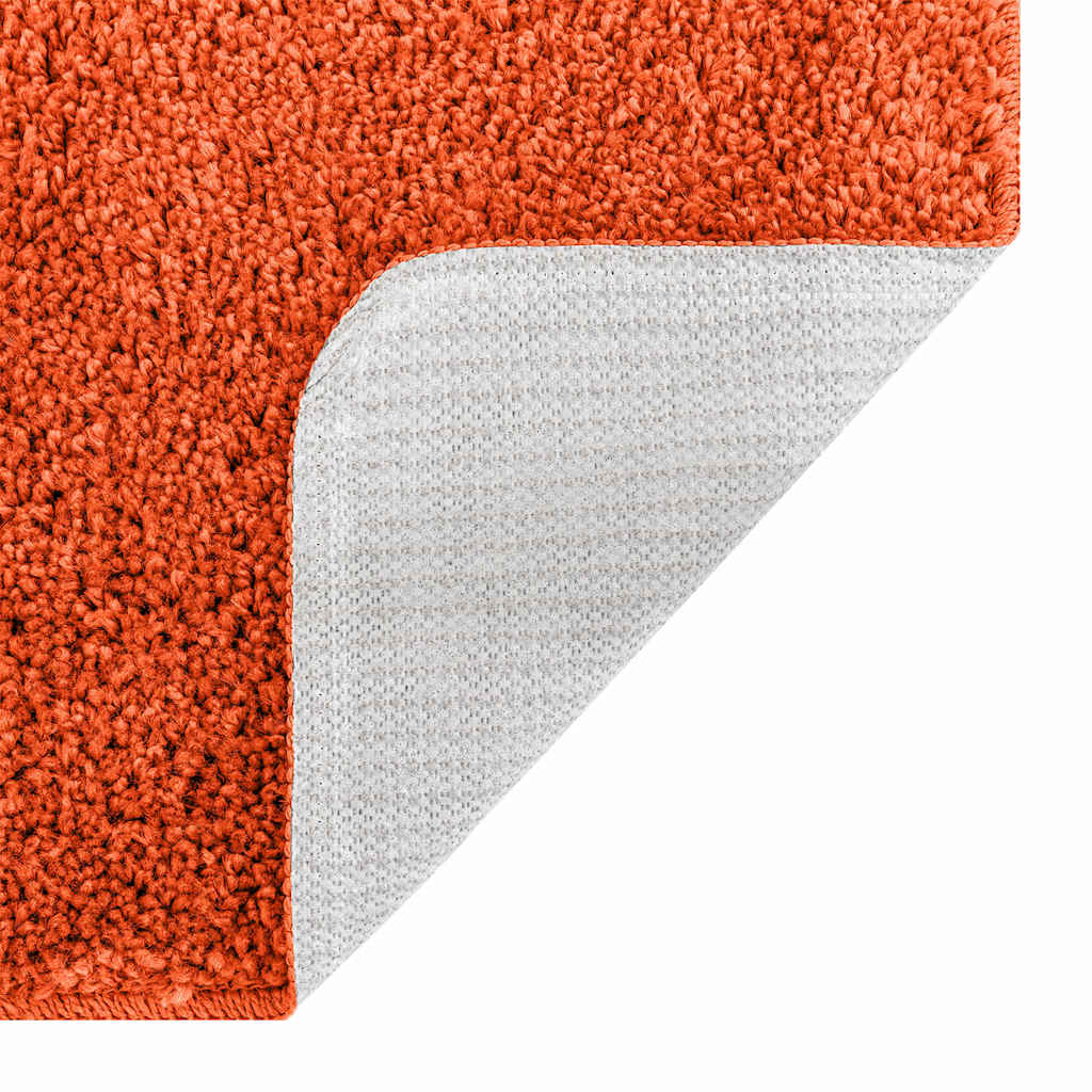 Tappeto Antiscivolo per Bagno con Taglio per Toilette Arancione