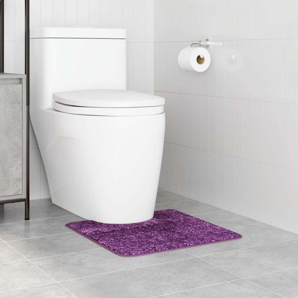 Tappeto Antiscivolo per Bagno con Taglio per Toilette Viola PP