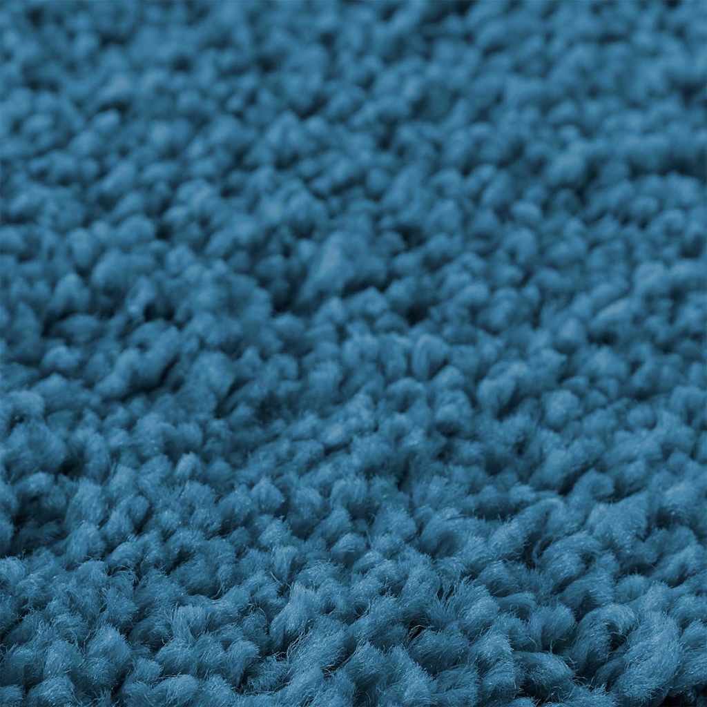 Tappeto Antiscivolo per Bagno con Taglio per Toilette Blu PP