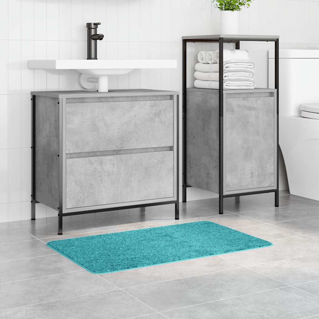 Tappetino da bagno antiscivolo Turchese 50 x 80 cm PP