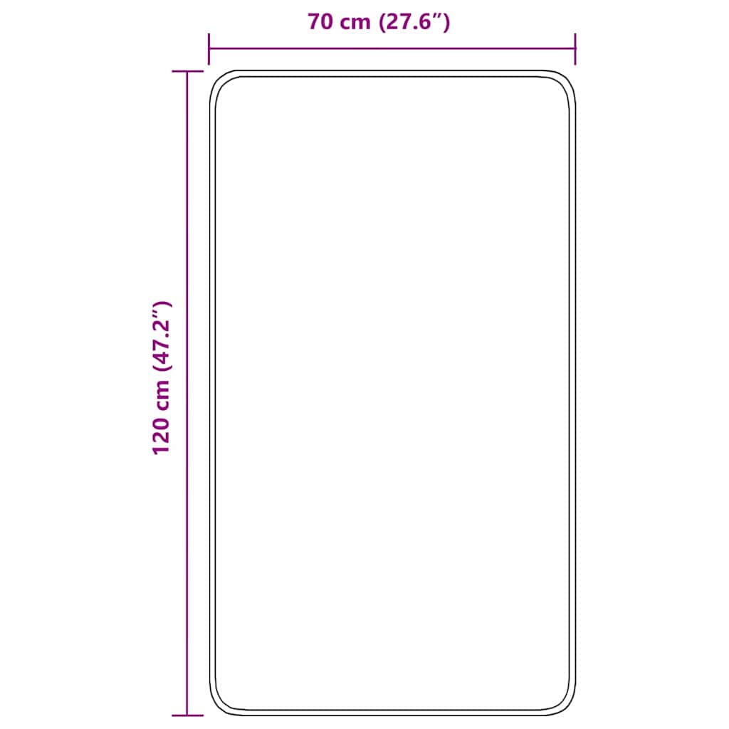 Tappetino da bagno antiscivolo Crema 70 x 120 cm PP