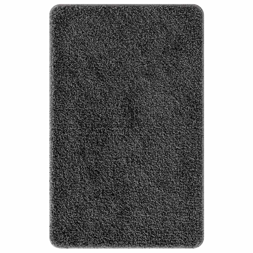 Set di tappetini antiscivolo per il bagno 2 pz Grigio Scuro PP