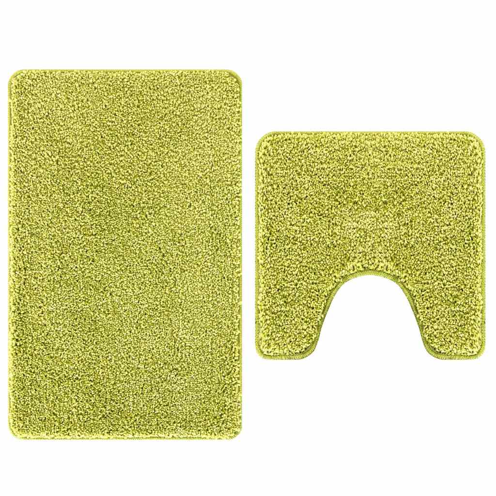Set di tappetini antiscivolo per il bagno 2 pz Verde 50 x 50 cm