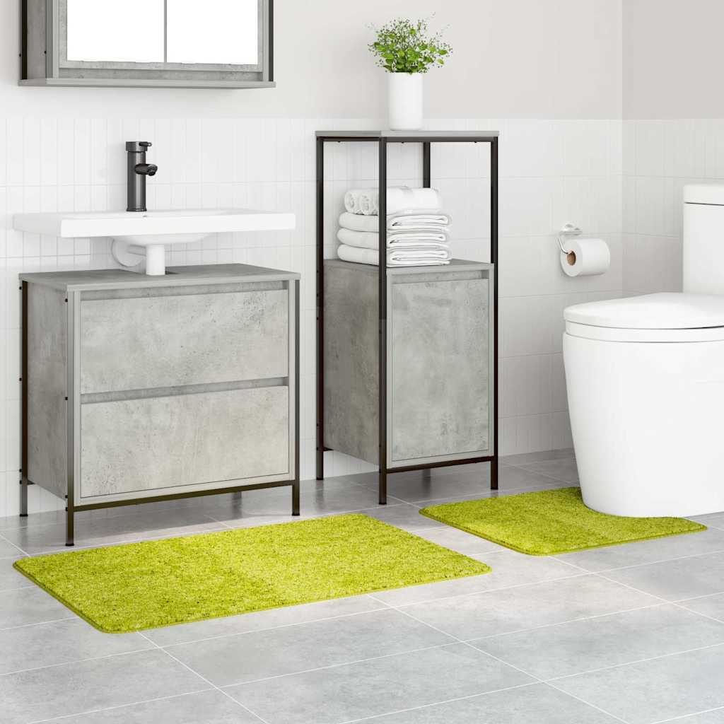 Set di tappetini antiscivolo per il bagno 2 pz Verde 50 x 50 cm