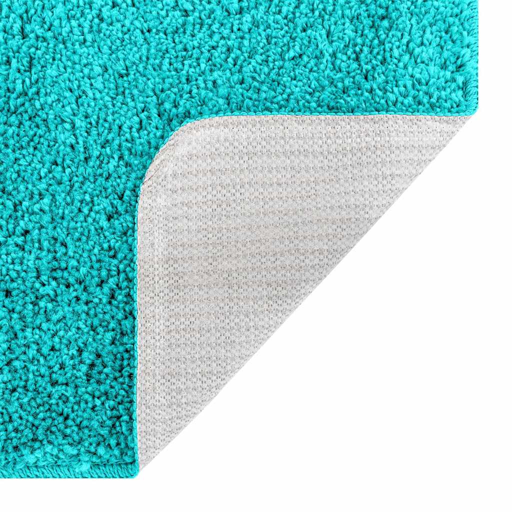 Set di tappetini antiscivolo per il bagno 2 pz Turchese PP