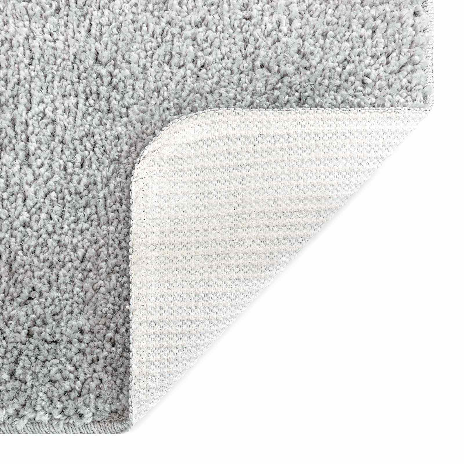 Set di tappetini antiscivolo per il bagno 3 pz Grigio PP