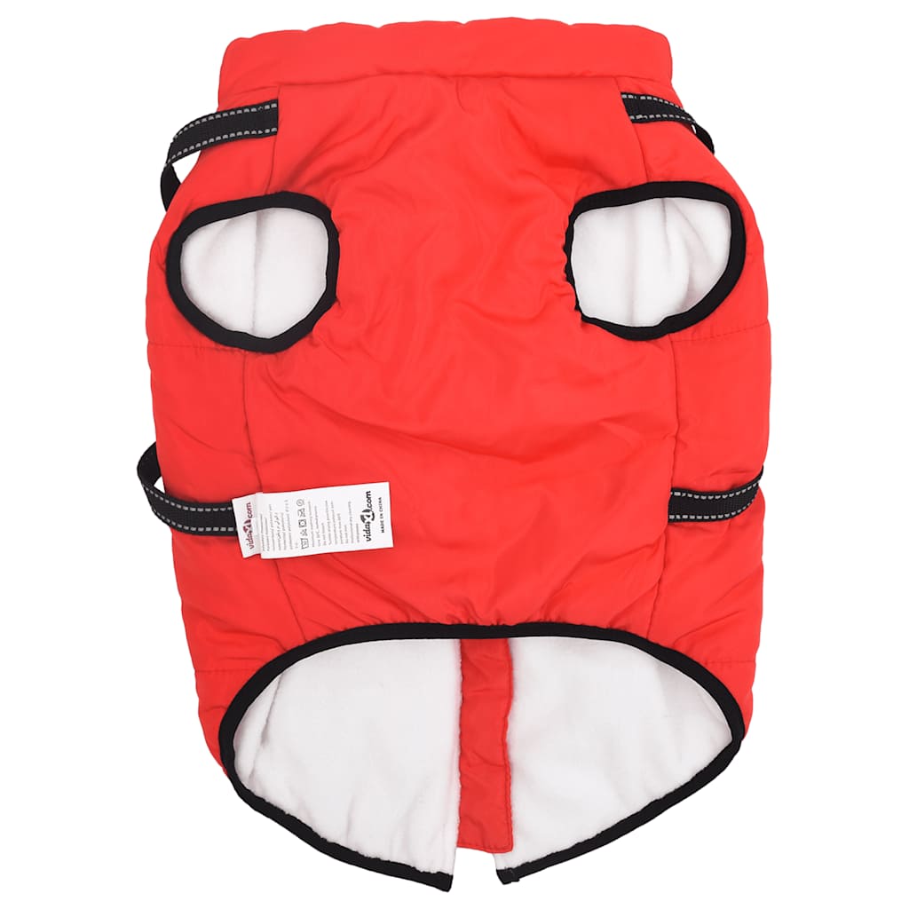 Cappotto Cani Imbracatura Impermeabile Riflettente Rosso L68