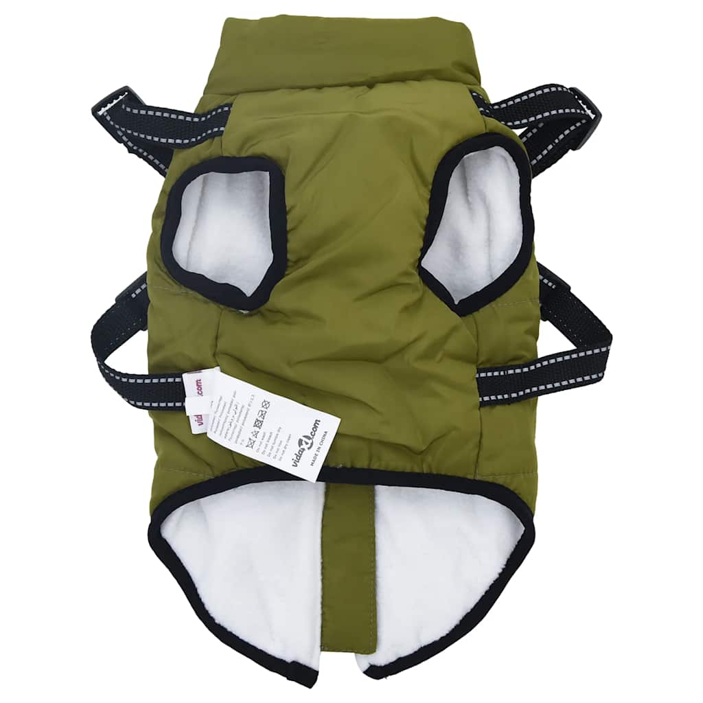 Cappotto Cani Imbracatura Impermeabile Riflettente Verde L28