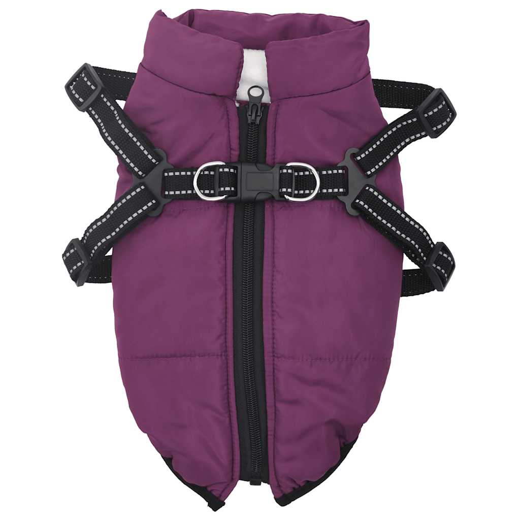Cappotto Cani Imbracatura Impermeabile Riflettente Viola L36