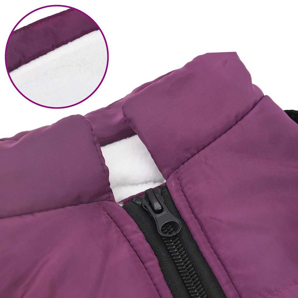Cappotto Cani Imbracatura Impermeabile Riflettente Viola L36