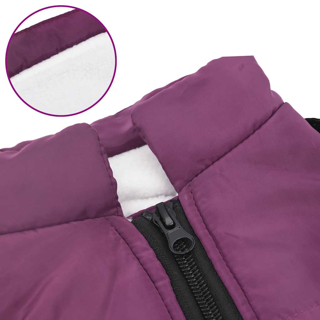 Cappotto Cani Imbracatura Impermeabile Riflettente Viola L40