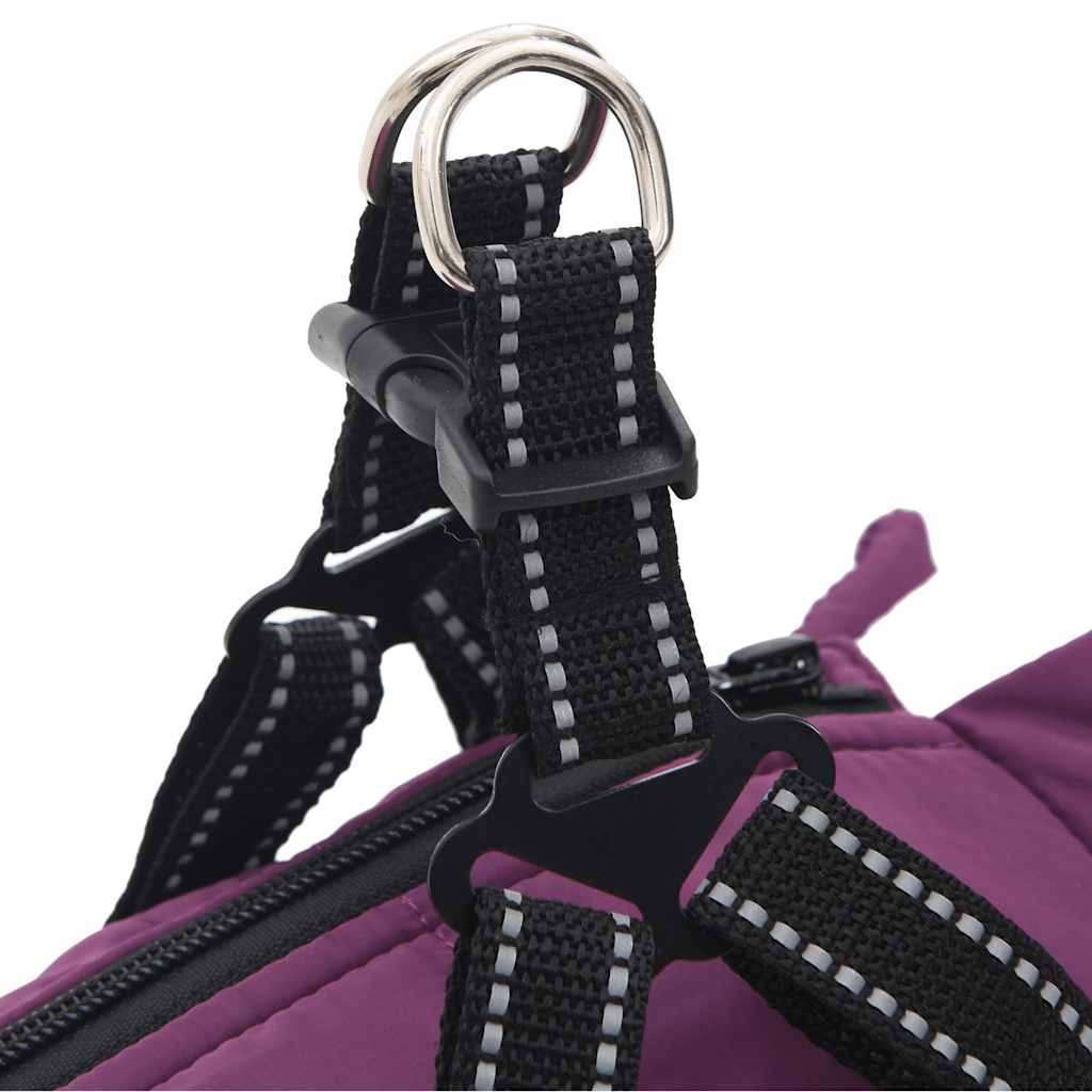 Cappotto Cani Imbracatura Impermeabile Riflettente Viola L40