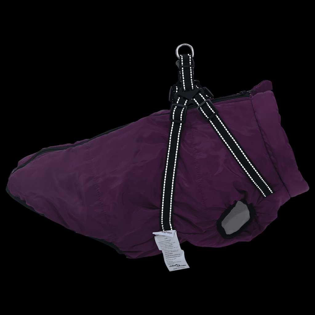 Cappotto Cani Imbracatura Impermeabile Riflettente Viola L44