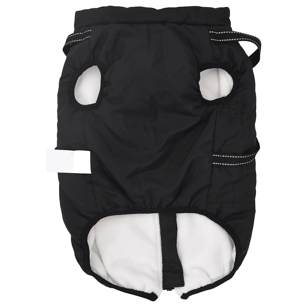 Cappotto Cani con Imbracatura Impermeabile Riflettente Nero L44